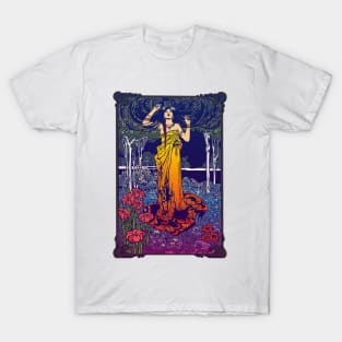 Art Nouveau Lady (orange/pink) T-Shirt